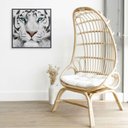 Ver imagem 1 de Quadro Decorativo Tigre Branco Medidas 80x80 Cm Tipo de Impressão Tecido Canvas
