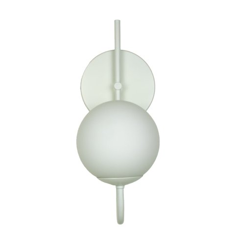 Arandela Luminária Curva Globo 10 Cm Moderno Branco Fosco Bf Decor Arandela Curva Globo 10