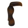Escultura de Madeira Tucano Marrom 25cm - 1
