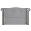Ver imagem 3 de Cabeceira Cama Box Casal 140cm Provença P02 Veludo Cinza - Mpozenato
