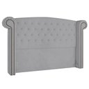 Ver imagem 1 de Cabeceira Cama Box Casal 140cm Provença P02 Veludo Cinza - Mpozenato