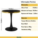 Ver imagem 6 de Mesa de Jantar Redonda Majestic 70cm - Preto