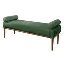 Ver imagem 1 de Recamier Banco Berlim Luxo Madeira Maciça Castellar Móbile Veludo Verde Veludo Verde