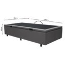 Ver imagem 4 de Base Box Baú para Cama Solteiro 88x188cm Liz S05 Corano Cinza - Mpozenato