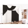 Cortina Clássica Com Bando Decorativo Para Sala Ou Quarto Em Te - 1