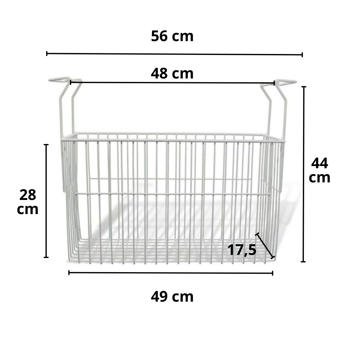 Cesto para Freezer Organizador Geladeiras Picolés Frutas Polpas Horizontal Universal - 2