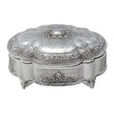 Ver imagem 1 de Porta Joias Organizador de Colar Anel Bijuteria Relógios Zamac Prateado - 9x20x16cm