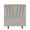 Ver imagem 2 de Cabeceira Estofada Bélgica 100cm Solteiro para Cama Colchão Box Quarto Linho Bege - Aurora Line