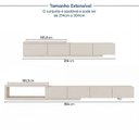 Ver imagem 5 de Rack Extensível com Painel TV 86 Polegadas Planejado 360x250cm Aruá CabeCasa MadeiraOriginals Off White