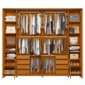 Guarda-roupa Casal Dalí Ripado com Escada 2 Portas 8 Gavetas 1 Porta C/ Espelho - 7 Decor Cinamomo e - 3