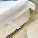 Ver imagem 3 de Protetor Capa Colchão Impermeável Com Elástico Cama de Solteiro 188 x 88cm 100% Poliéster Branco