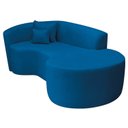 Ver imagem 6 de Recamier Curvo Orgânico 150cm 2 Lugares Lado Direito para Sala de Estar Linho Londres