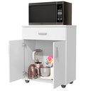 Ver imagem 4 de Armario de Cozinha Balcão Multiuso Organizador Mell Branco 2 Portas 1gaveta Aparador