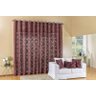 Cortina Decorativa Em Renda Vila Real Vermelho Para Sala 2M - 1