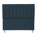 Ver imagem 2 de Cabeceira Solteiro 0,90m Holanda Suede Azul Marinho - Pallazio