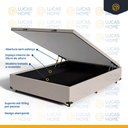 Ver imagem 5 de Cama Box Baú com Colchão de Espuma D33 Millenium One Face Bege até 120kg Casal 138cm + 2 Trav
