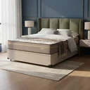 Ver imagem 1 de Cama Box Baú com Colchão de Espuma D33 Millenium One Face Bege até 120kg Casal 138cm + 2 Trav