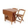 Conjunto Dobrável Prático Dobrável Mesa 4 Cadeiras Soft Mel Bar Cozinha - 4