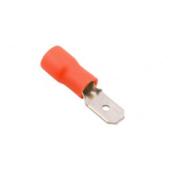 Terminal Recep Macho Vermelho 6,35mm 10a 20pcs Blister - 1