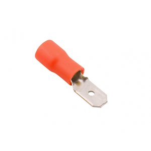 Terminal Recep Macho Vermelho 6,35mm 10a 20pcs Blister