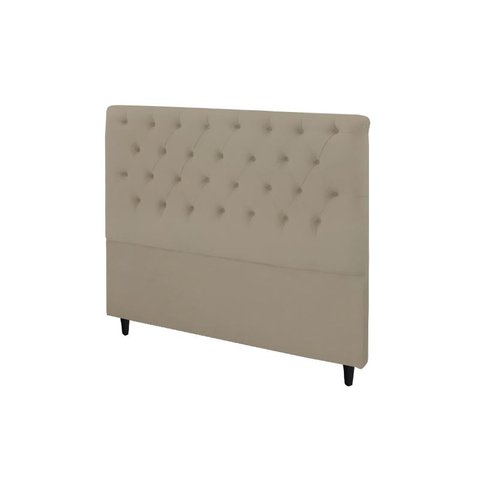 Cabeceira Embaixatriz Plus King Size 1950mm Veludo Bege Escuro - Simbal