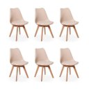 Ver imagem 1 de Kit 6 Cadeiras Eames Wood Leda Design Nude