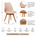 Ver imagem 3 de Kit 6 Cadeiras Eames Wood Leda Design Nude