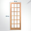 Ver imagem 2 de Folha de Porta em Eucalipto Acabamento Natural 210x92cm PM14 Estilo Cruzeiro Portas