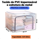 Ver imagem 2 de Caixa Organizadora para Roupas em Pvc Impermeavel Ziper Xgde
