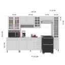 Ver imagem 7 de Cozinha Modulada Completa Fidelitá Viena 5 Peças 295cm 12 Portas 3 Gavetas com Tampo Branco