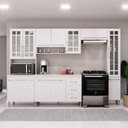 Ver imagem 1 de Cozinha Modulada Completa Fidelitá Viena 5 Peças 295cm 12 Portas 3 Gavetas com Tampo Branco