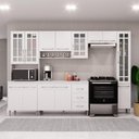 Ver imagem 2 de Cozinha Modulada Completa Fidelitá Viena 5 Peças 295cm 12 Portas 3 Gavetas com Tampo Branco