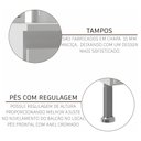 Ver imagem 5 de Cozinha Modulada Completa Fidelitá Viena 5 Peças 295cm 12 Portas 3 Gavetas com Tampo Branco