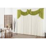 Cortina de Janela 4m Mônaco Verde para Varão Duplo - 1