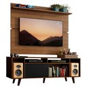 Ver imagem 2 de Rack Madesa Cancun com Pés e Painel para TV até 65 Polegadas Rustic/Preto 7K5Z Cor:Rustic/Preto/Rust