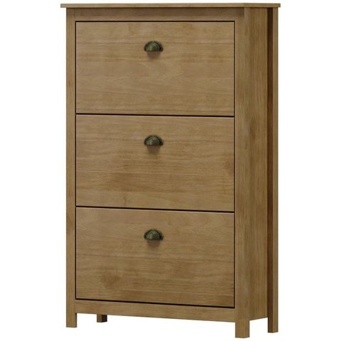 Sapateira 3 Gavetas Madeira Maciça 80 Cm 9175 Freijo Milani Store