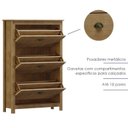 Ver imagem 3 de Sapateira 3 Gavetas Madeira Maciça 80 Cm 9175 Freijo Milani Store
