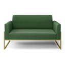 Ver imagem 3 de Sofá Namoradeira Base Industrial Alta Dourado Marisa Suede D03 - D\'rossi Cor Verde