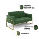 Ver imagem 6 de Sofá Namoradeira Base Industrial Alta Dourado Marisa Suede D03 - D\'rossi Cor Verde