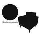 Ver imagem 2 de Poltrona Decorativa Leticia Slim Suede Preto Pés Madeira Mz Decor