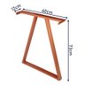 Base Pé de Mesa de Jantar Cozinha Sala Escritório Mirage para Tampos até 180cm x 90cm - Cobre - 5