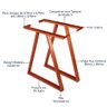 Base Pé de Mesa de Jantar Cozinha Sala Escritório Mirage para Tampos até 180cm x 90cm - Cobre - 6