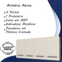 Ver imagem 2 de Armario Aereo 4 Portas e Balcao 120cm Savana Off White Mobbs