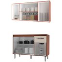 Ver imagem 5 de Armario Aereo 4 Portas e Balcao 120cm Savana Off White Mobbs