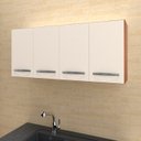 Ver imagem 7 de Armario Aereo 4 Portas e Balcao 120cm Savana Off White Mobbs