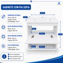 Ver imagem 2 de Gabinete Aéreo Sofia Banheiro Armarinho Compacto Pia Inclusa
