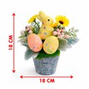 Ver imagem 6 de Enfeite Arranjo Páscoa Centro Mesa Aparador Coelho Kit 3pçs