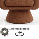 Ver imagem 6 de Poltrona Decorativa Cave Base Giratoria Linho Color Trend Tca 303 Moll
