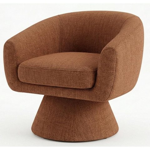 Poltrona Decorativa Cave Base Giratoria Linho Color Trend Tca 303 Moll