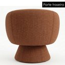Ver imagem 7 de Poltrona Decorativa Cave Base Giratoria Linho Color Trend Tca 303 Moll